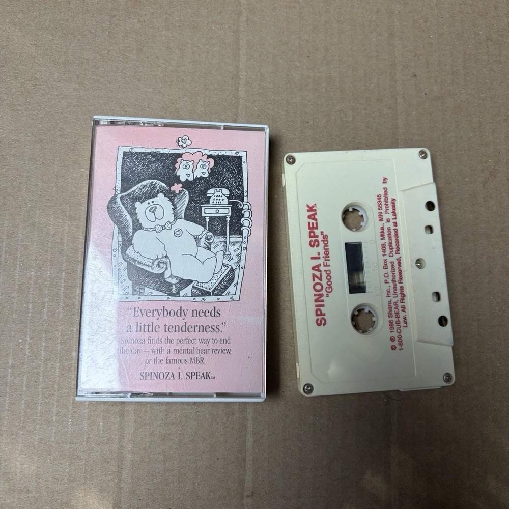 Vintage 1986 Spinoza Bear Therapy Bear Cassette Tape Lot Of 2 Good Friends
